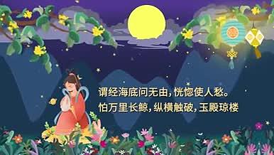 中国风中秋节祝福文字AE模板视频的预览图